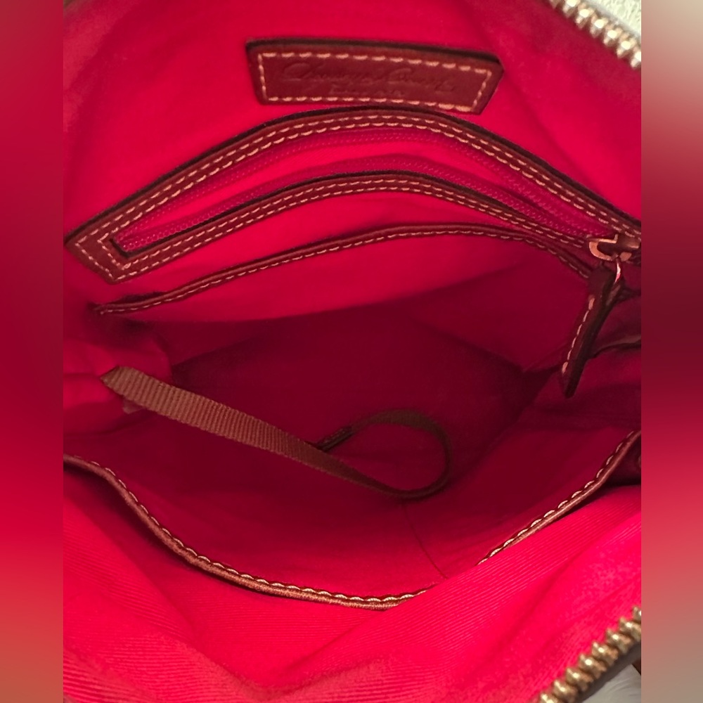 Dooney & Bourke Gray and Brown Leather Crossbody - Picture 5 of 8